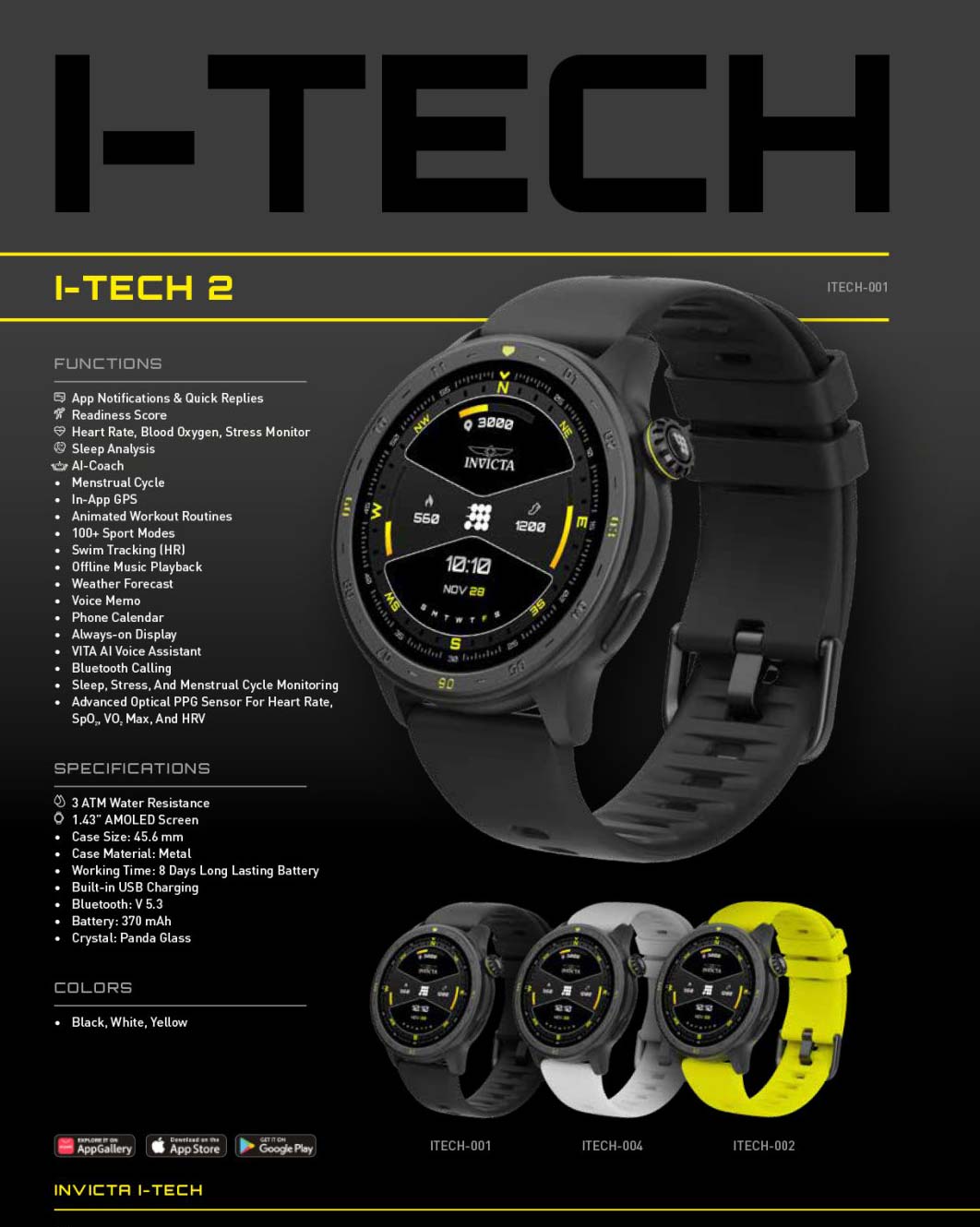 Sličica proizvoda ITECH-002 I-Tech 2 Pametni Sat 5 od 6